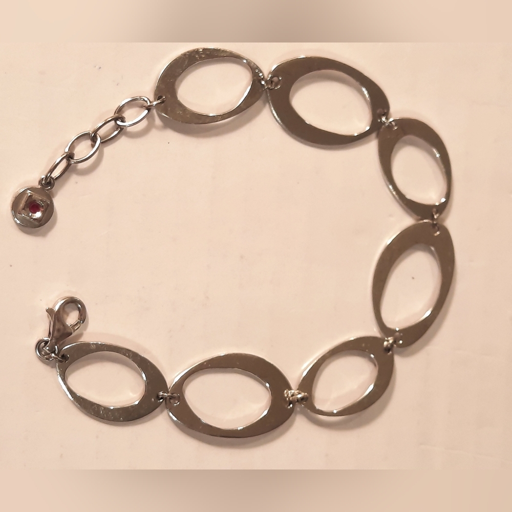 ELLE STERLING SILVER 925 BRACELET WITH RUBY STONE